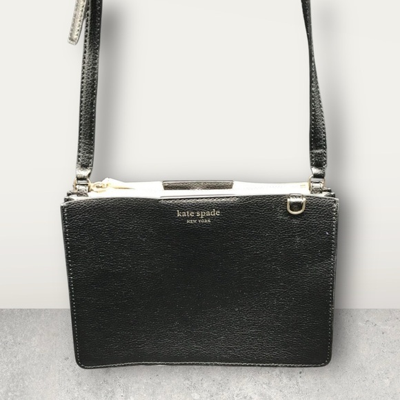 kate spade Handbags - Kate Spade Eva Purse Black Leather WKRU6010 Crossbody Bag
